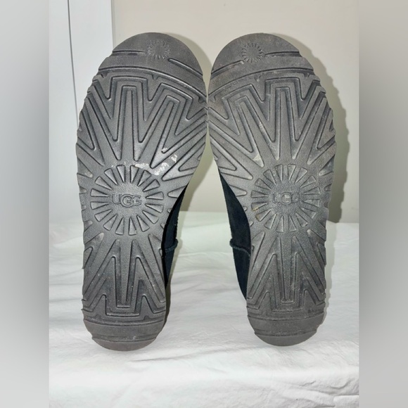 Ugg Classic Femme Ankle Wedge Booties 9.5 Black Suede - Picture 6 of 7